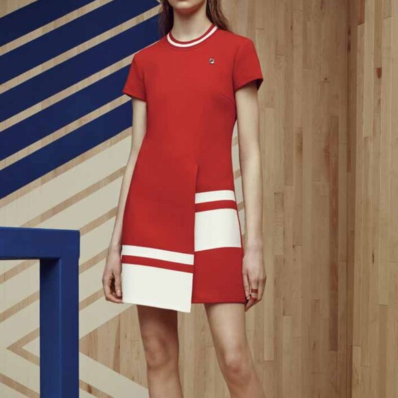 Jason Wu + Fila Color Blocked Pattern Dress - Picture 1 of 5